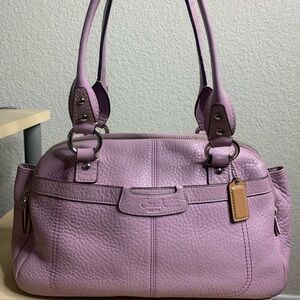 Coach Lilac Leather Satchel